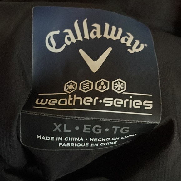 Callaway Water Resistant Golf Jacket Black‎ XL - Picture 10 of 10